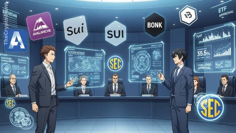 SEC Faces New Test: Avalanche, Sui, and Bonk ETF Filings Push Regulatory Boundaries