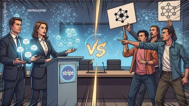 Stripe's Blockchain Ambitions Face Criticism Over Crypto Decentralization Concerns