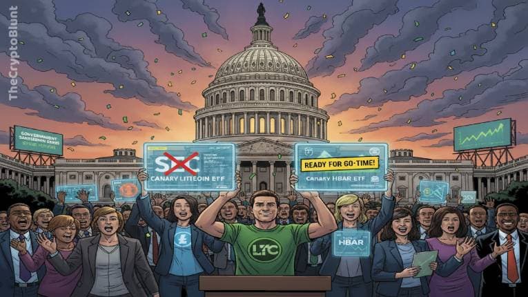 Canary’s Litecoin and HBAR ETFs Poised for Launch After Government Shutdown, Say Analysts