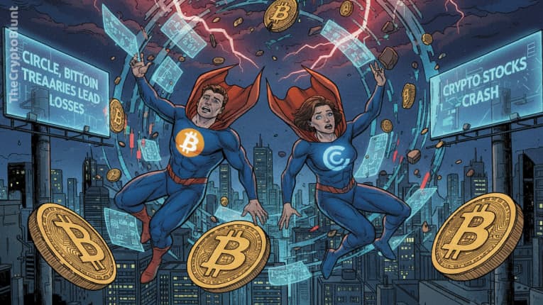 Circle and Bitcoin Treasuries Lead Declines as Crypto Stocks Face Bitcoin Headwinds