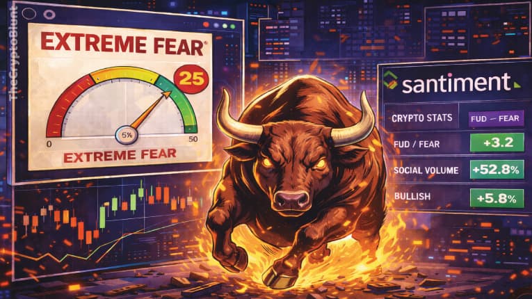 Persistent Extreme Fear in Crypto Signals Bullish Setup, Says Santiment
