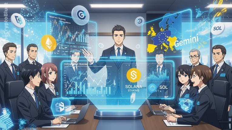 Gemini's European Launch: Derivatives Trading and Ethereum, Solana Staking Now Available