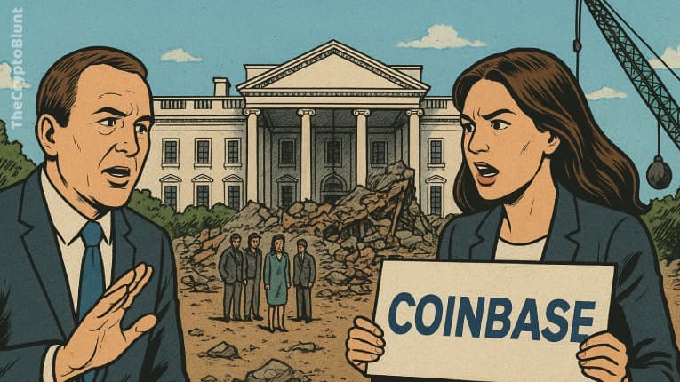 Coinbase Justifies Sponsorship of White House Ballroom Following East Wing Demolition